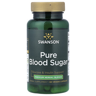 Swanson Vitamins, Glucosa en sangre pura`` 60 cápsulas vegetales