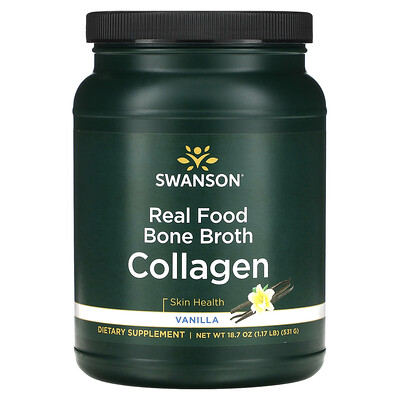 Swanson Real Food Bone Broth Collagen Vanilla 1.17 lb (531 g)