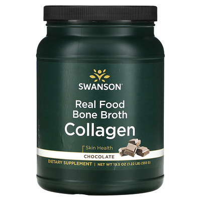 Swanson  Real Food Bone Broth Collagen  Chocolate  1.22 lb (555 g)