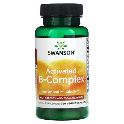 

Swanson Activated B-Complex High Potency and Bioavailability 60 Veggie Capsules