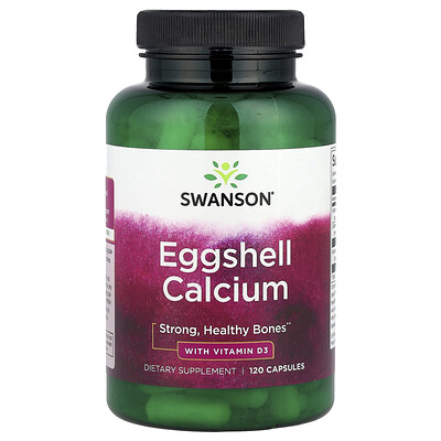 Product Image for Swanson, Eggshell Calcium With Vitamin D3, 120 Capsules