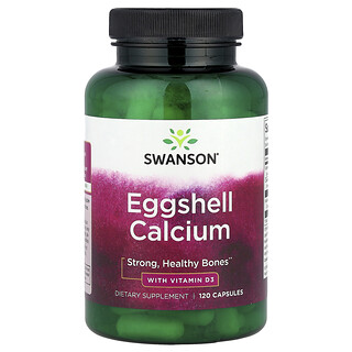 Swanson Vitamins, Eggshell Calcium With Vitamin D3, 120 Capsules