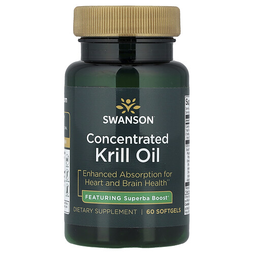 Swanson Vitamins, Konzentriertes Krill-Öl, 60 Weichkapseln