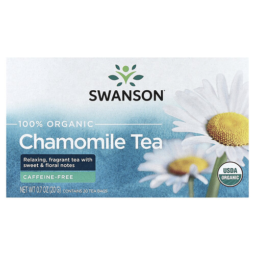 Swanson Vitamins, 100% Bio-Kamillentee, koffeinfrei, 20 Teebeutel, 20 g (0,7 oz.)