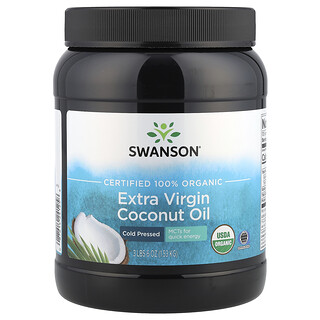 Swanson Vitamins‏, "100% שמן קוקוס כתית מעולה אורגני, 3 ליברות ו-6 אונקיות (1.53 ק""ג)"
