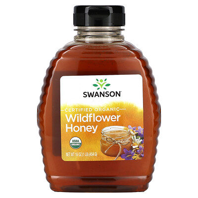 Swanson Certified Organic Wildflower Honey 16 oz (454 g)