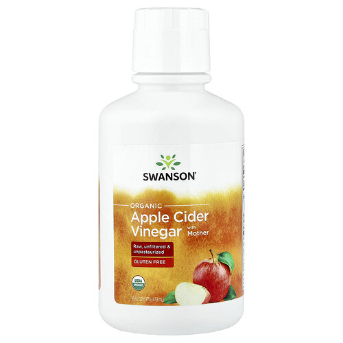 Swanson Vitamins, Organic Raw Apple Cider Vinegar With Mother, Bio-Apfelessig Mit Essigmutter…