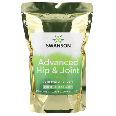 Swanson, Advanced Hip & Joint, For Dogs, Chicken Liver, 45 Chews, 11.11 oz (315 g)