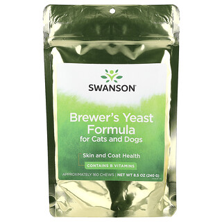 Swanson Vitamins, Brewer's Yeast Formula, For Cats and Dogs, 160 Chews, 8.5 oz (240 g)