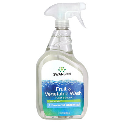 

Swanson Fruit & Vegetable Wash Unscented 32 fl oz (946 ml)