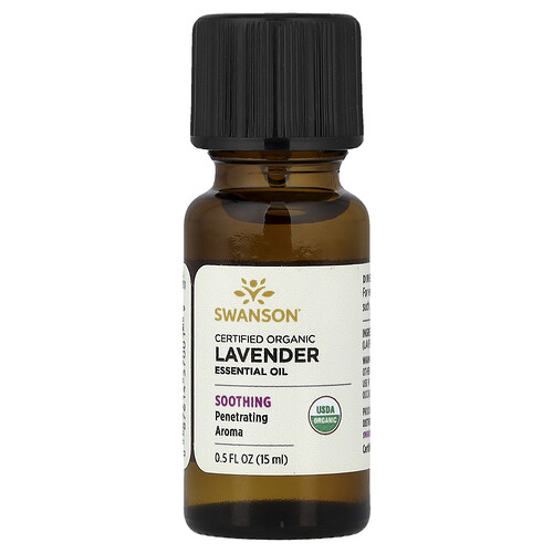 Swanson Vitamins, Zertifiziertes ätherisches Bio-Öl, Lavendel, 15 ml (0,5 fl. oz.)