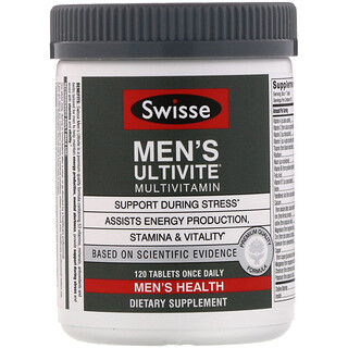 Swisse, Men's Ultivite, Multivitamines, 120 comprimés
