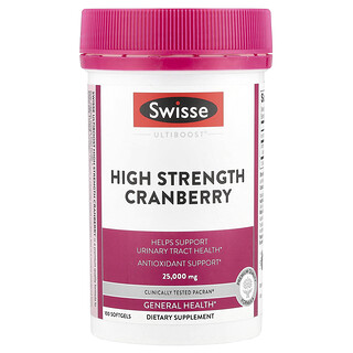 Swisse, Ultiboost®, Cranberry de Alta Potência, 25.000 mg, 100 Cápsulas Softgel