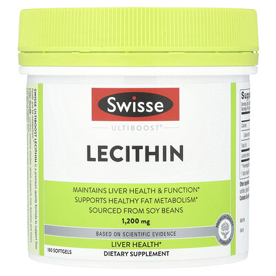Swisse, Ultiboost®, Lecitina, 1200 mg, 180 cápsulas