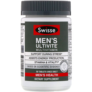 Swisse, فيتامينات Ultivite متعددة للرجال، 50 قرصًا