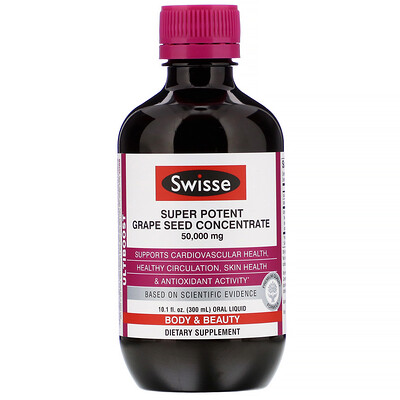 

Swisse Ultiboost, Super Potent Grape Seed Concentrate, 50,000 mg, 10.1 fl oz (300 ml)