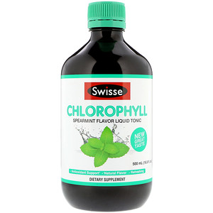 Свисс, Chlorophyll, Spearmint Flavor Liquid Tonic, 16.9 fl oz (500 ml) отзывы