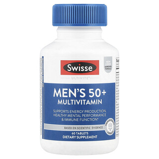 Swisse, Multivitamines pour hommes de 50 ans et plus, 60 comprimés