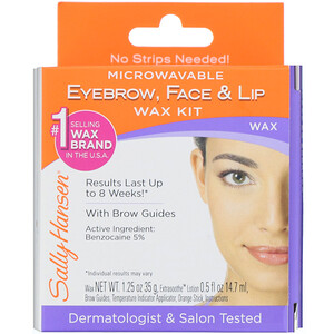 Отзывы о Sally Hansen, Eyebrow, Face & Lip Wax Kit, 1 Kit