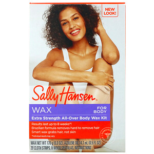 Отзывы о Sally Hansen, Extra Strength All-Over Body Wax Hair Kit, 1 Kit
