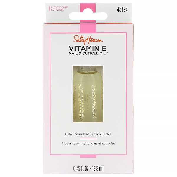 Vitamin E Nail & Cuticle Oil, Aceite para uñas y cutículas con vitamina E, 13,3 ml (0,45 oz. líq.)