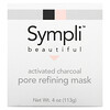 Sympli Beautiful, Activated Charcoal Pore Refining Beauty Mask, 4 oz (113 g)