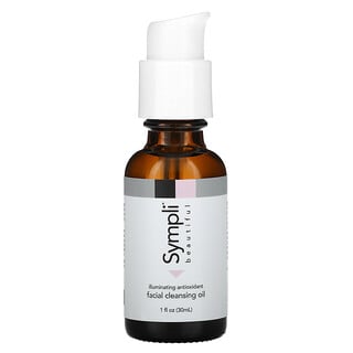 Sympli Beautiful, Illuminating Antioxidant Facial Cleansing Oil, with Argan, Marula, Rosehip & Orange Oil, 1 fl oz (30 ml)