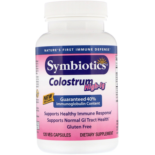 Symbiotics, Colostrum High-IG, Vormilch, 120 pflanzliche Kapseln