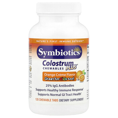 Symbiotics  Colostrum Plus® Chewables  Orange Creme  120 Chewable Tabs