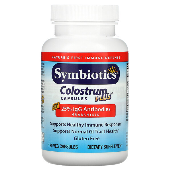 Symbiotics, コロストラムプラス、120ベジカプセル