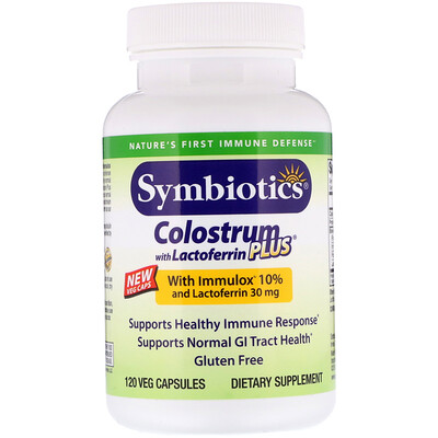 

Symbiotics Colostrum with Lactoferrin Plus, 120 Veg Capsules