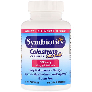 Отзывы о Симболик, Colostrum One Daily, 500 mg, 60 Veg Capsules
