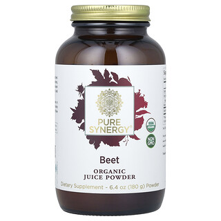 Pure Synergy, Τεύτλα, Βιολογικός χυμός σε σκόνη, 6.4 oz (180 g)