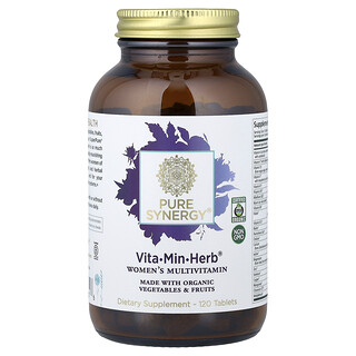 بيور سينرجي‏, Vita-Min-Herb®‎، متعدد الفيتامينات للنساء، 120 قرصًا