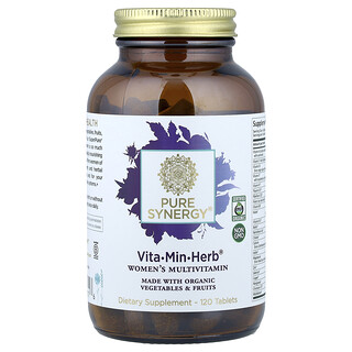 بيور سينرجي‏, Vita-Min-Herb®‎، متعدد الفيتامينات للنساء، 120 قرصًا