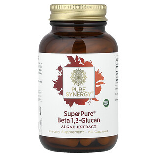 Pure Synergy, SuperPure® Beta 1,3 Glucan, Extract de alge, 60 capsule (500 mg per capsulă)