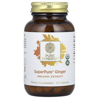 بيور سينرجي‏, خلاصة الزنجبيل العضوية من SuperPure، ‏60 كبسولة