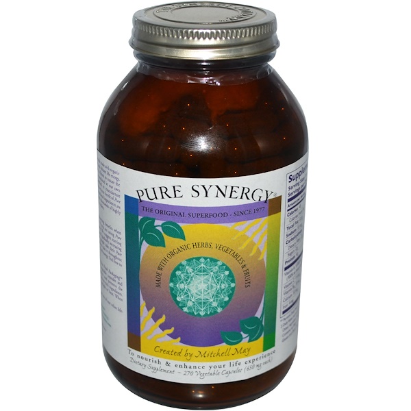 The Synergy Company, Pure Synergy, The Ultimate Superfood Formula, 650 mg, 270 Veggie Caps (Discontinued Item) 