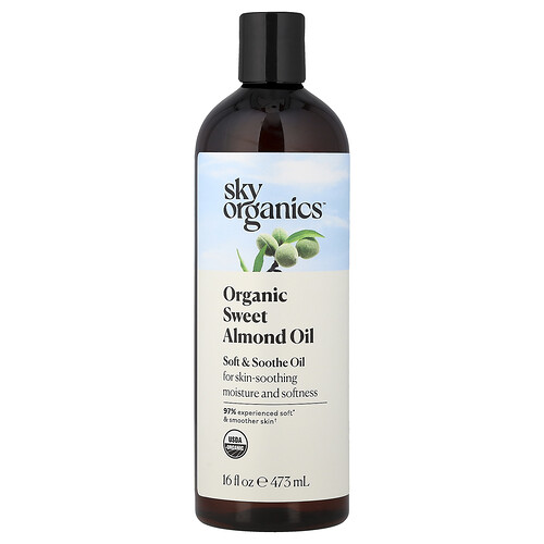 Sky Organics, Organic Sweet Almond Oil, 16 fl oz (473 ml)