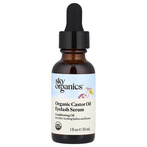 Sky Organics Organic Castor Oil Eyelash Serum, 1 fl oz (30 ml)
