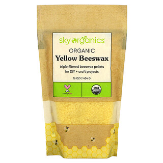 Sky Organics, شمع العسل الأصفر العضوي، 16 أونصة (454 جم)