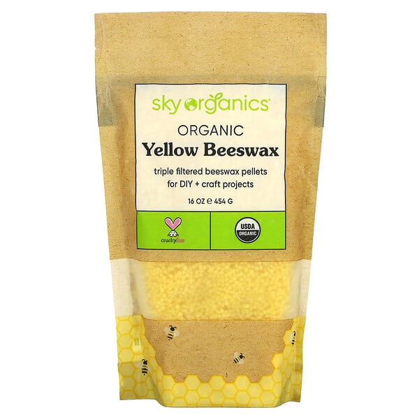 Sky Organics‏, شمع العسل الأصفر العضوي، 16 أونصة (454 جم)
