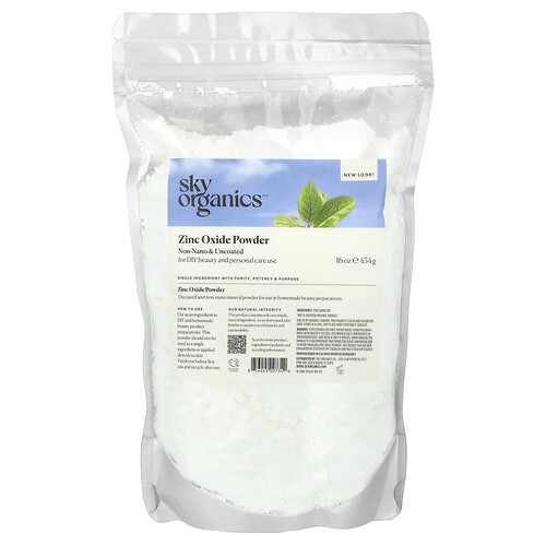 Sky Organics Zinc Oxide Powder, 16 oz (454 g)