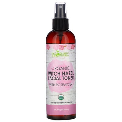 Sky Organics Organic Witch Hazel Facial Toner with Rosewater, 8 fl oz (236.58 ml)