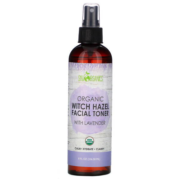 Sky Organics, Organic Witch Hazel Facial Toner with Lavender, 8 fl oz