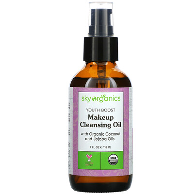 Sky Organics Youth Boost, Очищающее масло для макияжа, 4 жидких унции (118 мл)