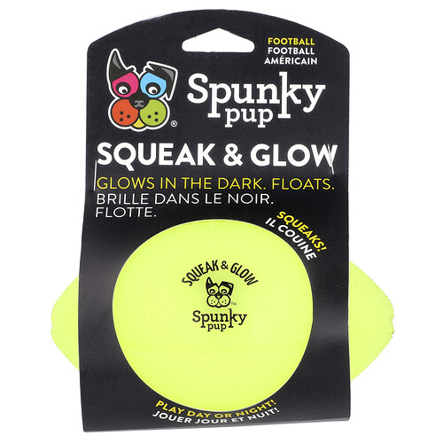 Spunky Pup, Quietschender und leuchtender Fußball, 1 Spielzeug