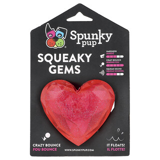 Spunky Pup, Squeaky Gems, Corazón, 1 juguete