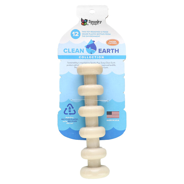 Spunky Pup Clean Earth Hard Chews, Stick, Chicken, 1 Toy