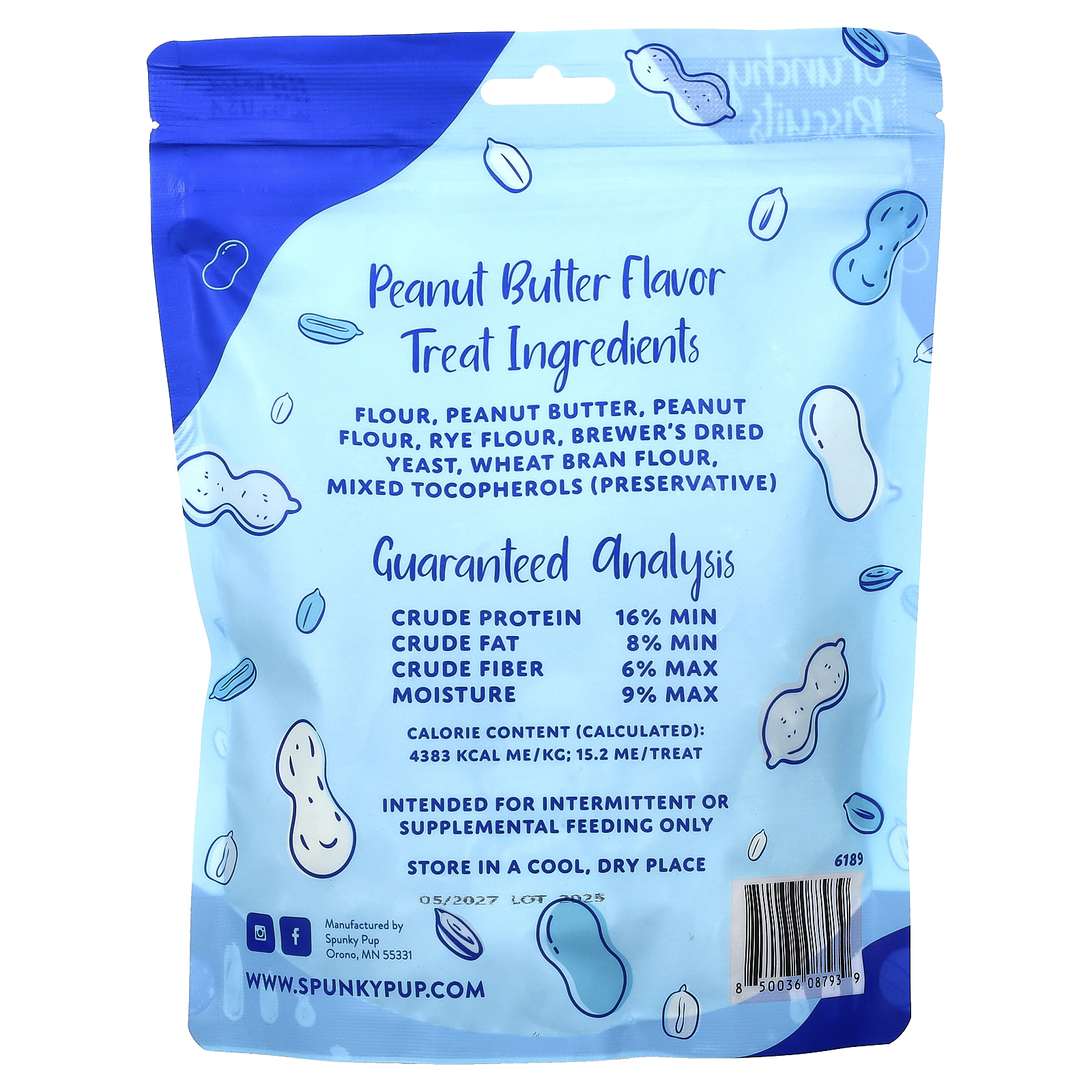 All Natural Dog Treats, Crunchy Biscuits, Peanut Butter Crunch , 10 oz (283 g)